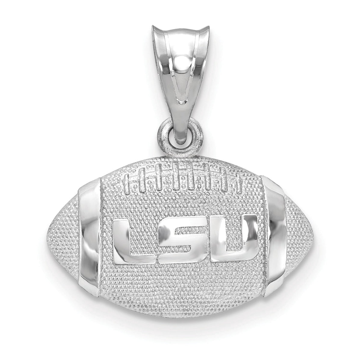 Women's LSU Tigers Sterling Silver 3D Football Logo Pendant