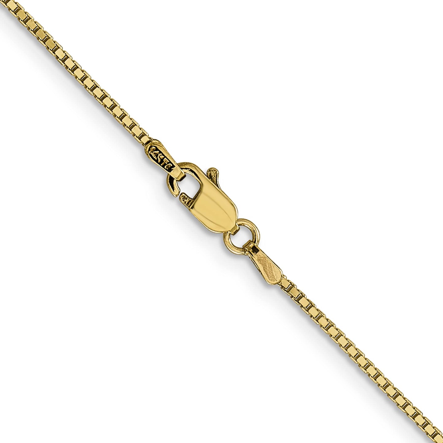 14K 9 inch 1.05mm Box with Lobster Clasp Anklet