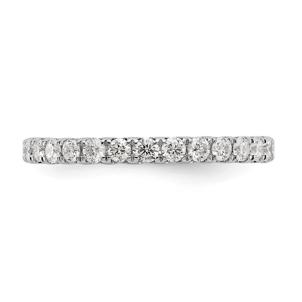 14k White Gold 1 carat Lab Grown Diamond VS/SI+ G+ Size 5 Shared Prong Eternity Band