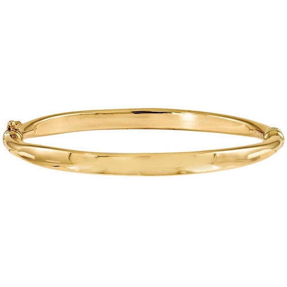 14K Polished Hinged Bangle