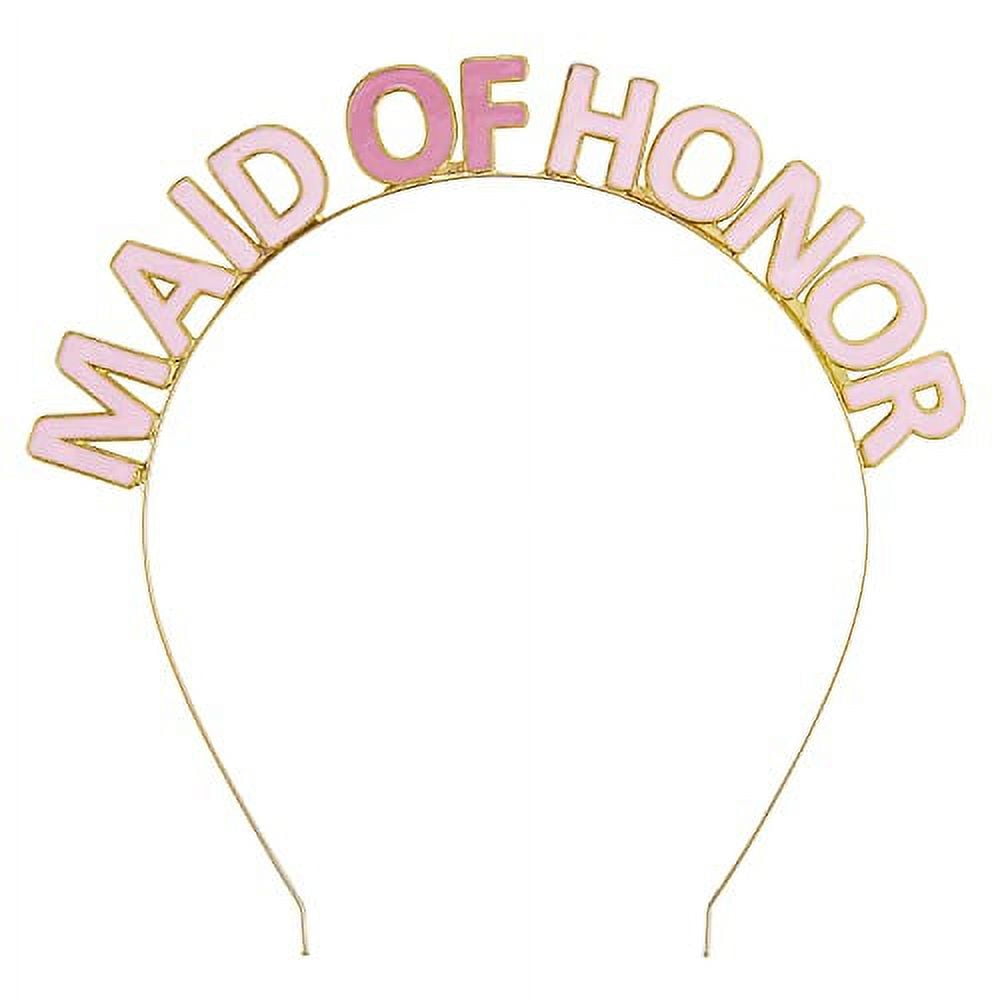 Slant Collections Gold Party Headband, On-Size Fits Most, Maid Of Honor