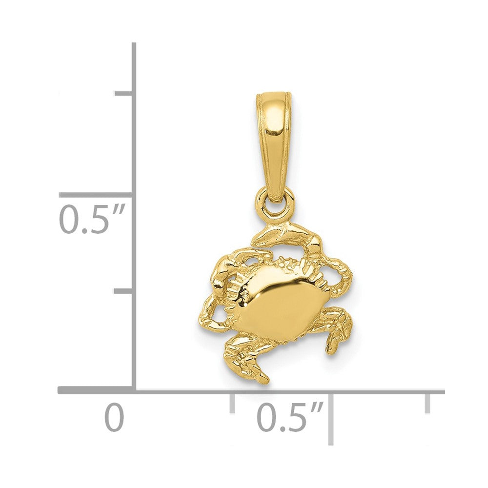 10k Crab Pendant Yellow Gold