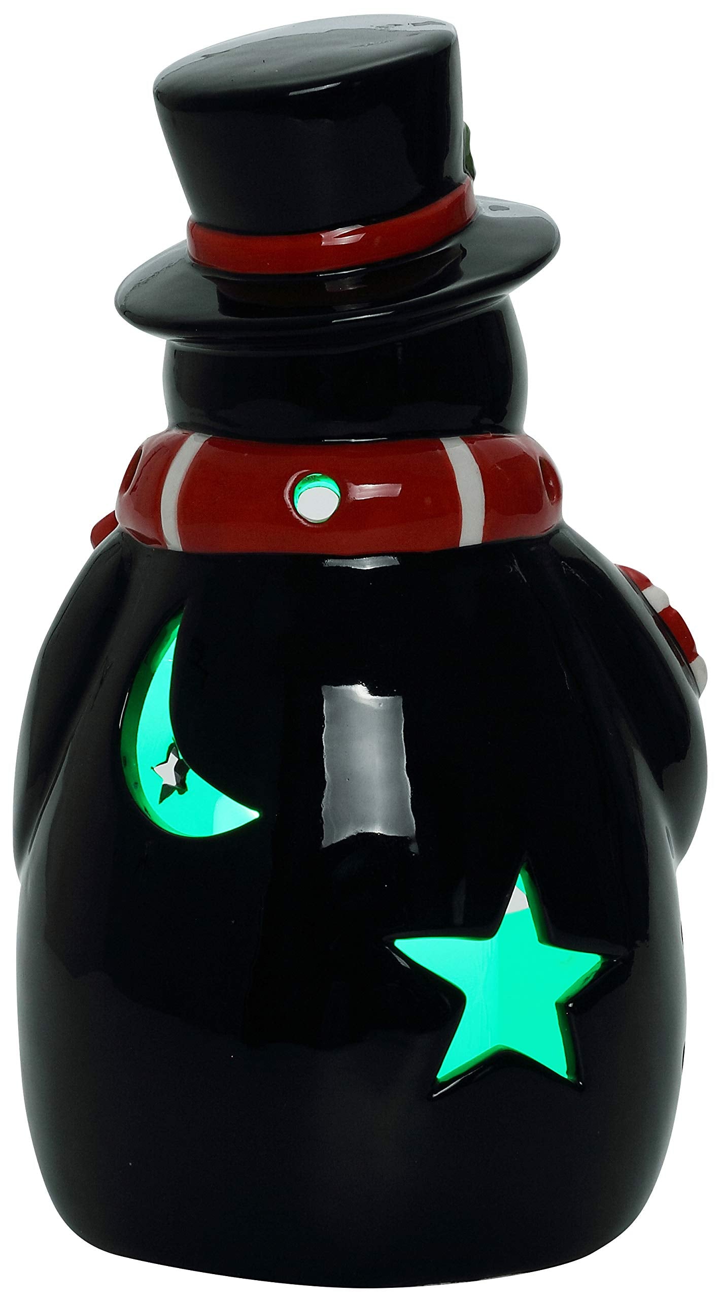 Penguin Ceramic Christmas LED Tabletop Lantern Statue