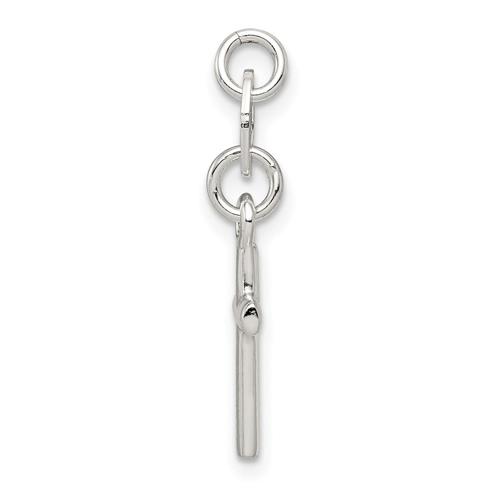 Sterling Silver Polished Cross Charm
