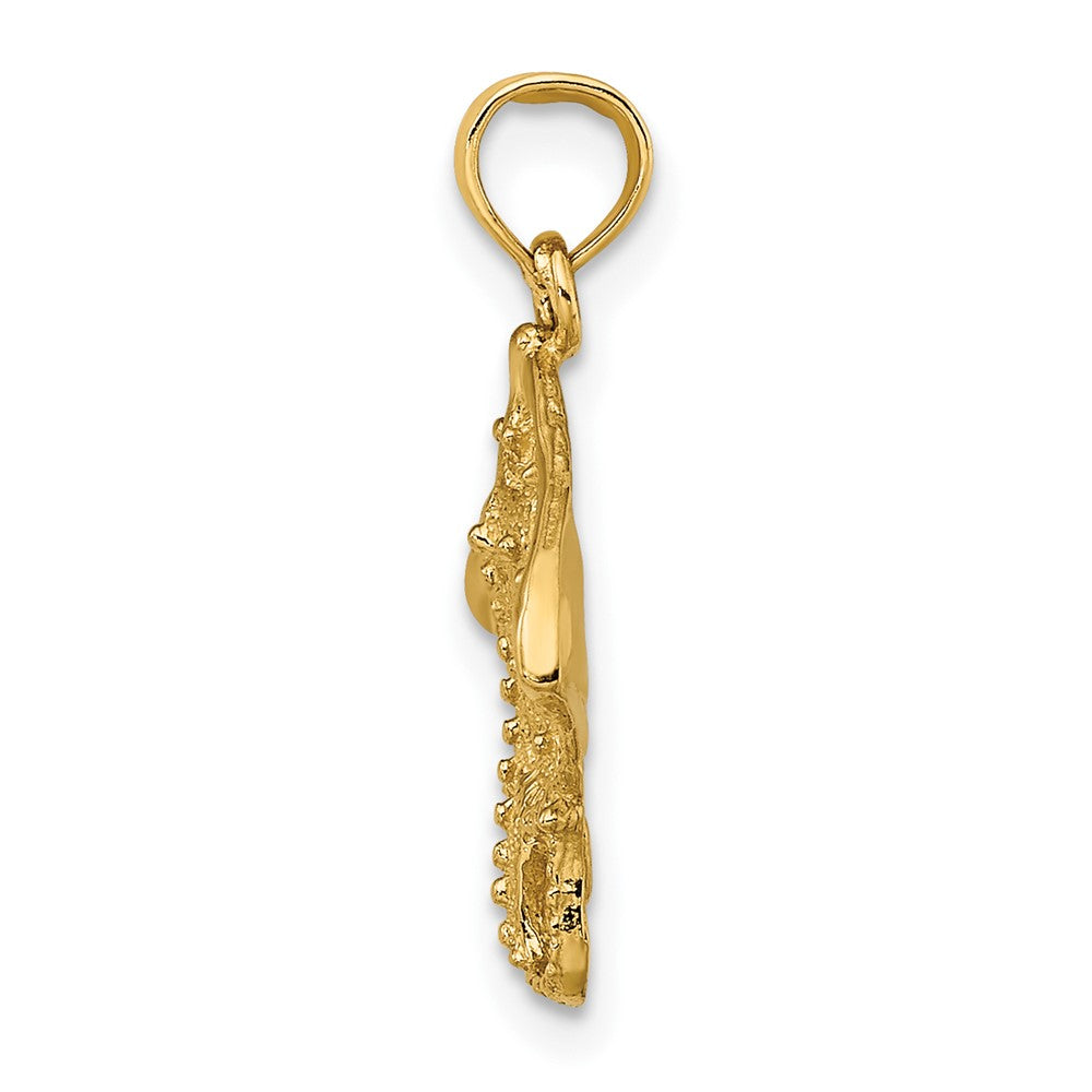 10K 2-D Stingray Charm