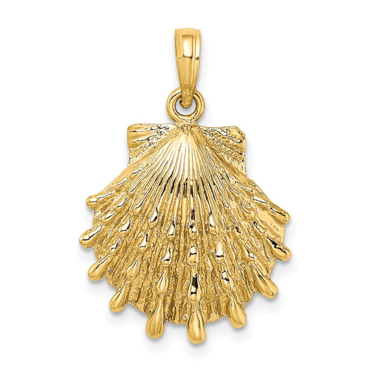 10K Lions Paw Shell Charm
