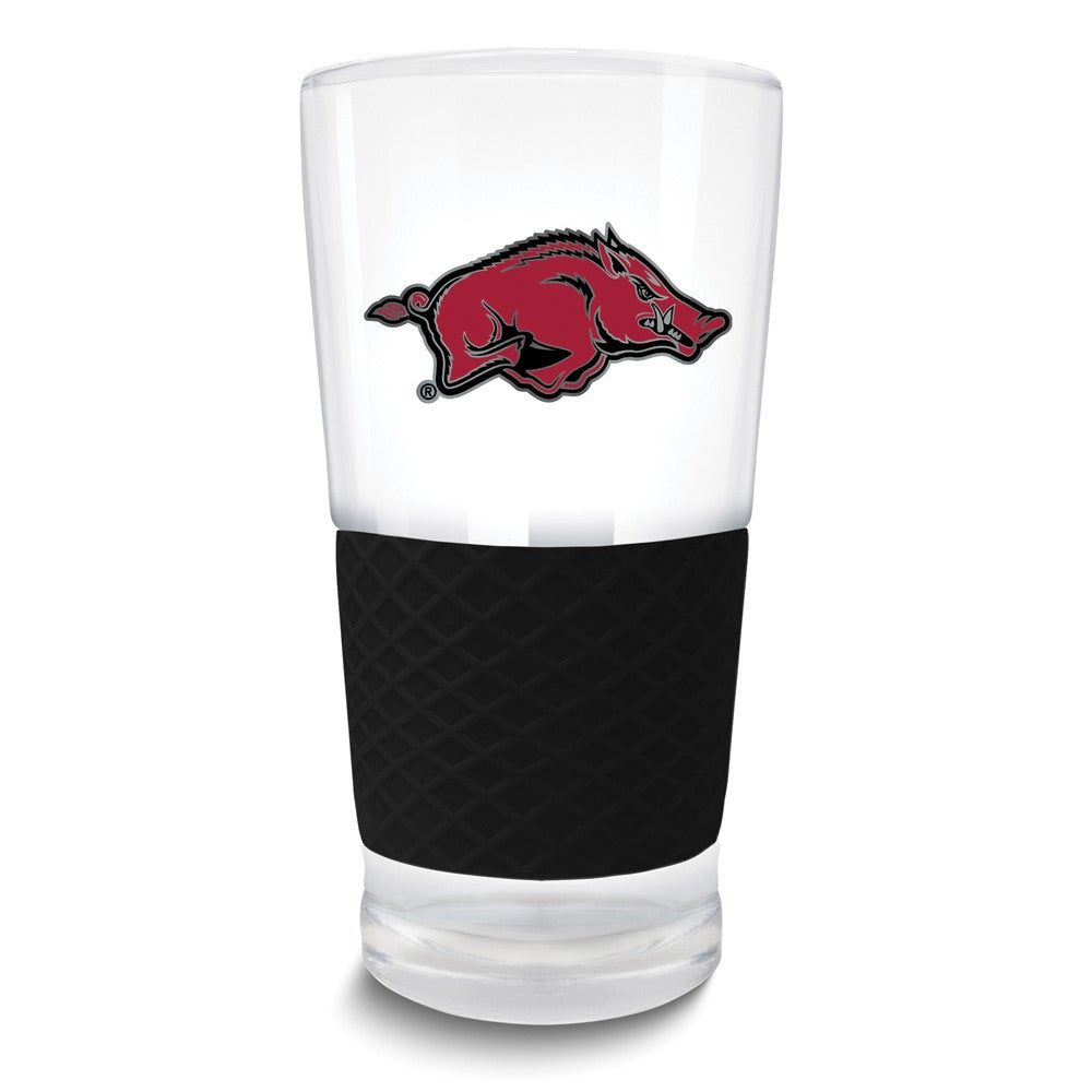 Collegiate University of Arkansas Score 22 oz. Pint Glass with Silicone Grip
