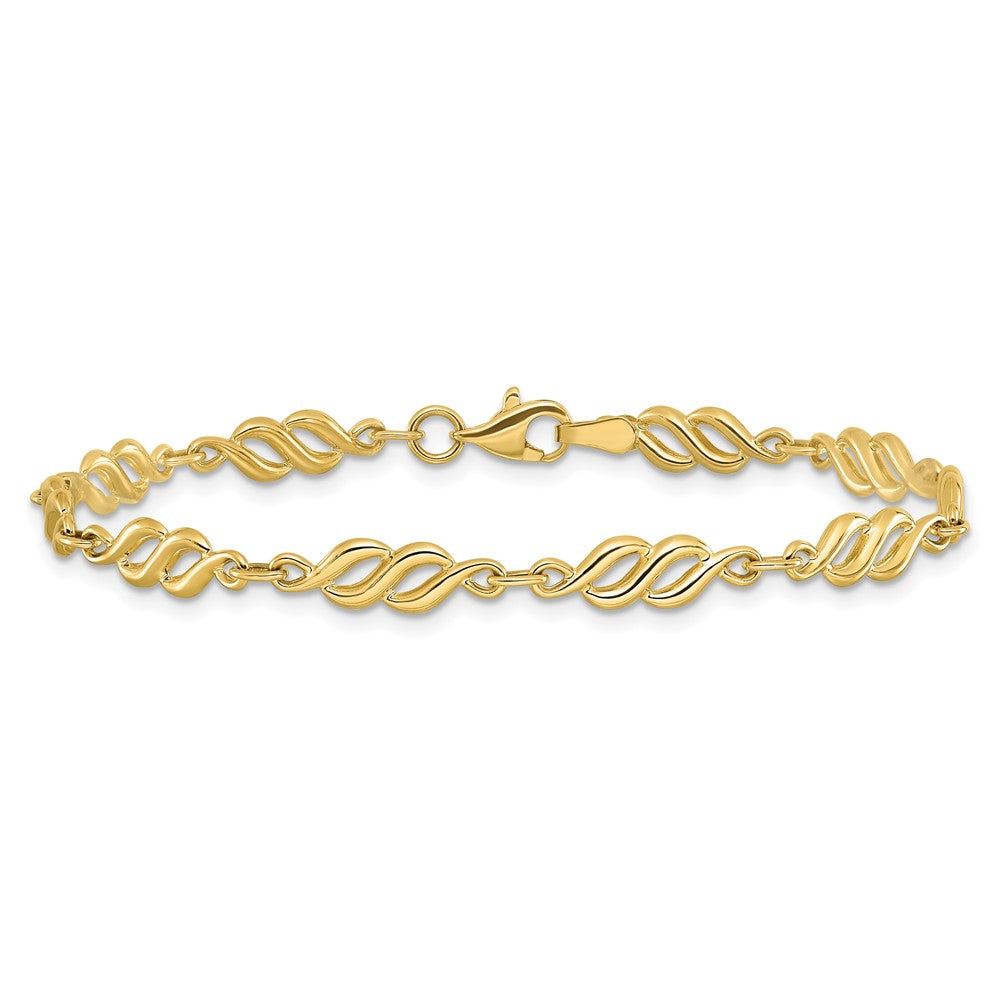 10K Polished Bracelet 7.5  inches