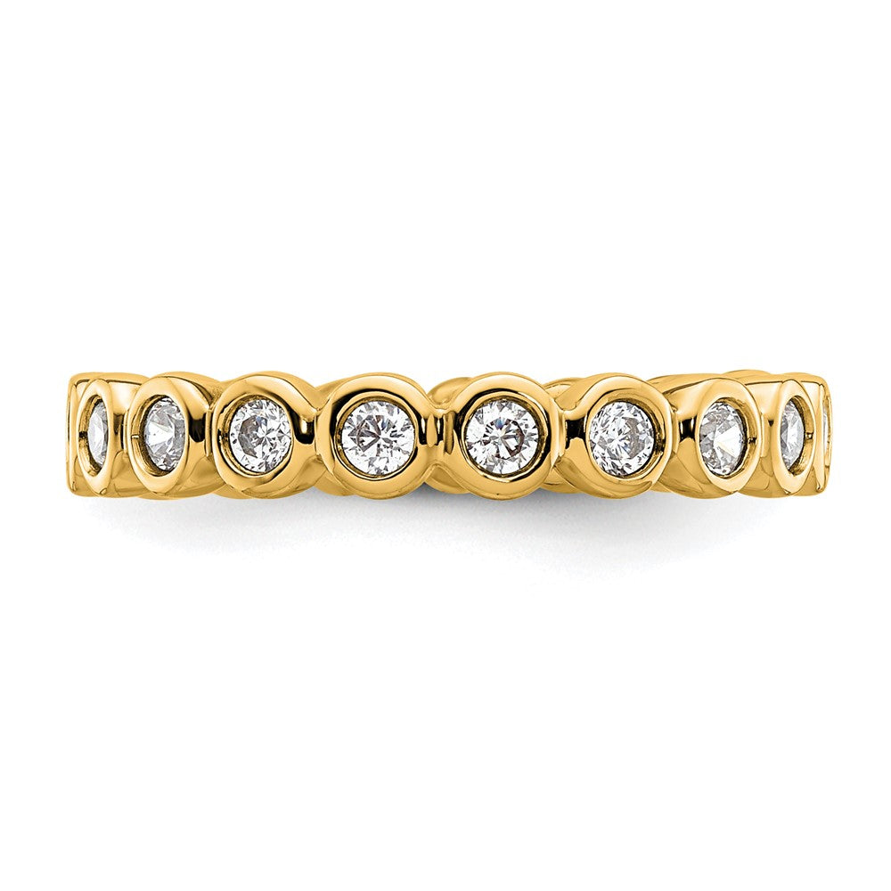 14k Polished Size 5.5 Bezel-set 1/2 carat Diamond Complete Eternity Band