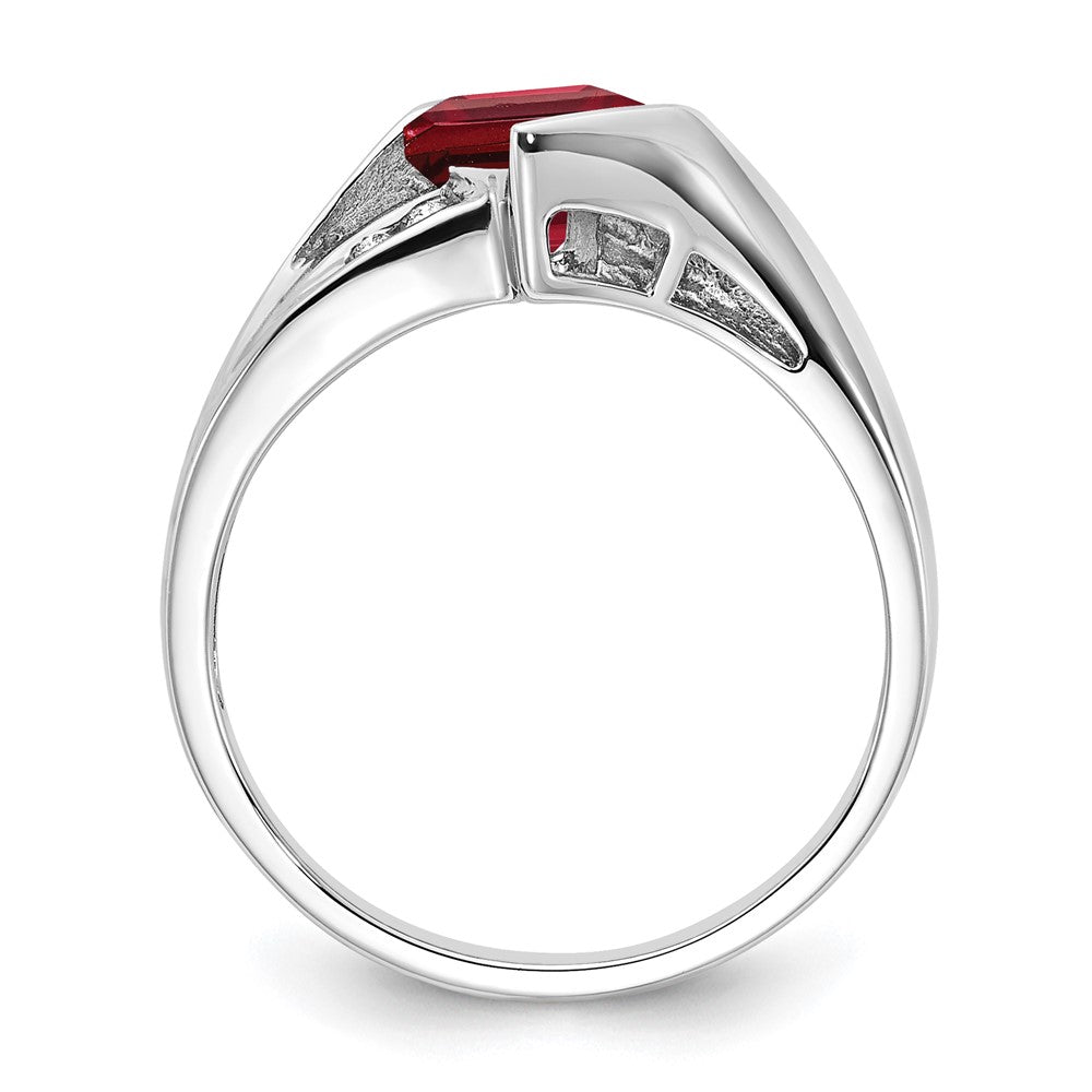 Sterling Silver ANC Garnet & Diamond Ring