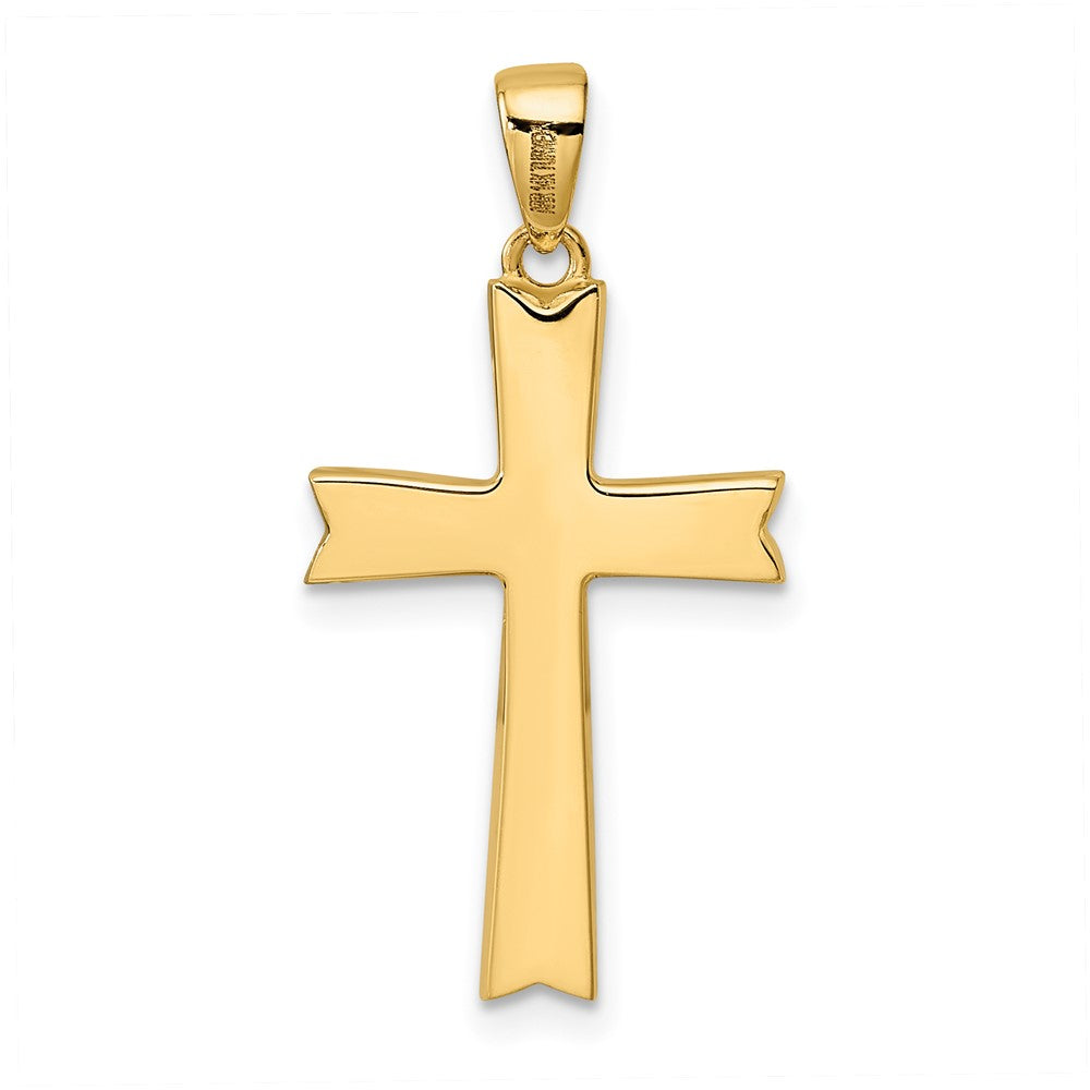 14K Yellow and Rose Gold with White Rhodium D/C Crucifix Pendant