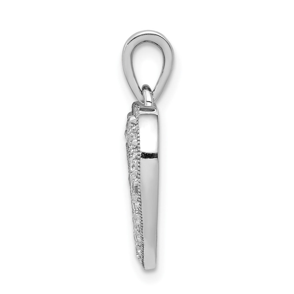 14k White Gold 1/4 carat Lab Grown Diamond VS/SI+ G+ Heart Pendant