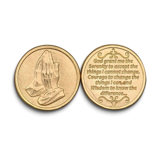 Serenity Prayer Gold-Tone Token
