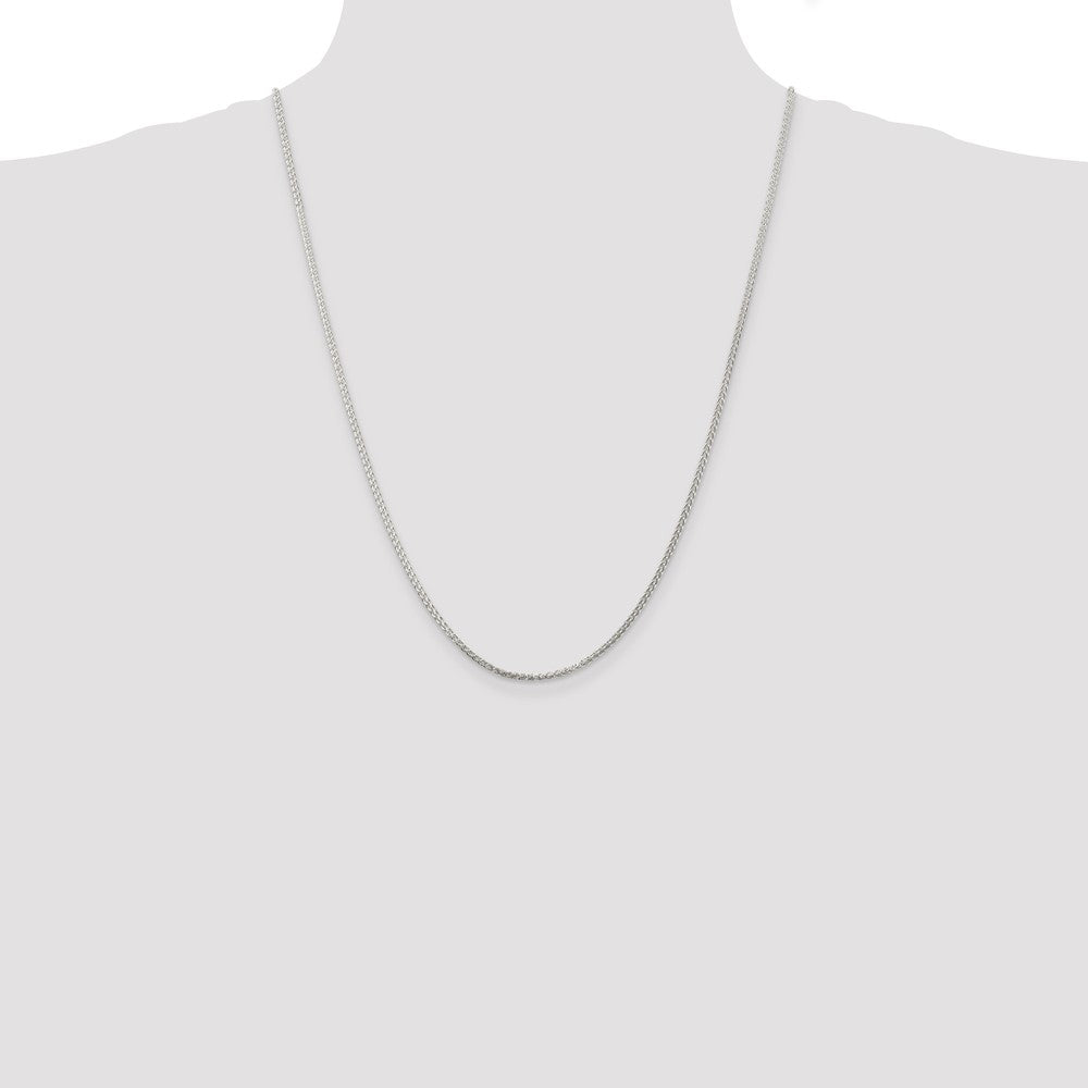 Sterling Silver 1.75mm Round Spiga Chain 24 Inches