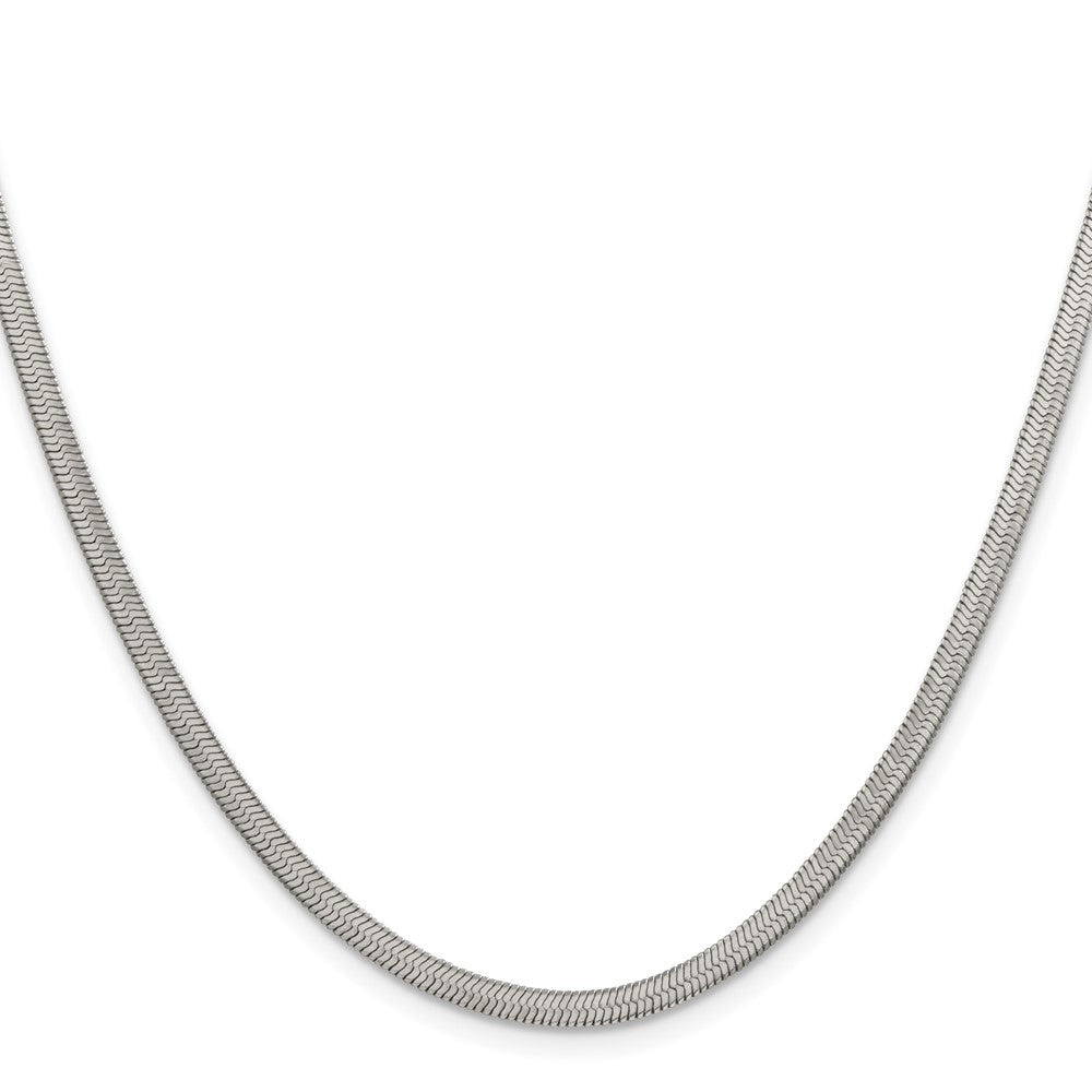 Stainless Steel Polished 3.3mm 24in Herringbone Chain