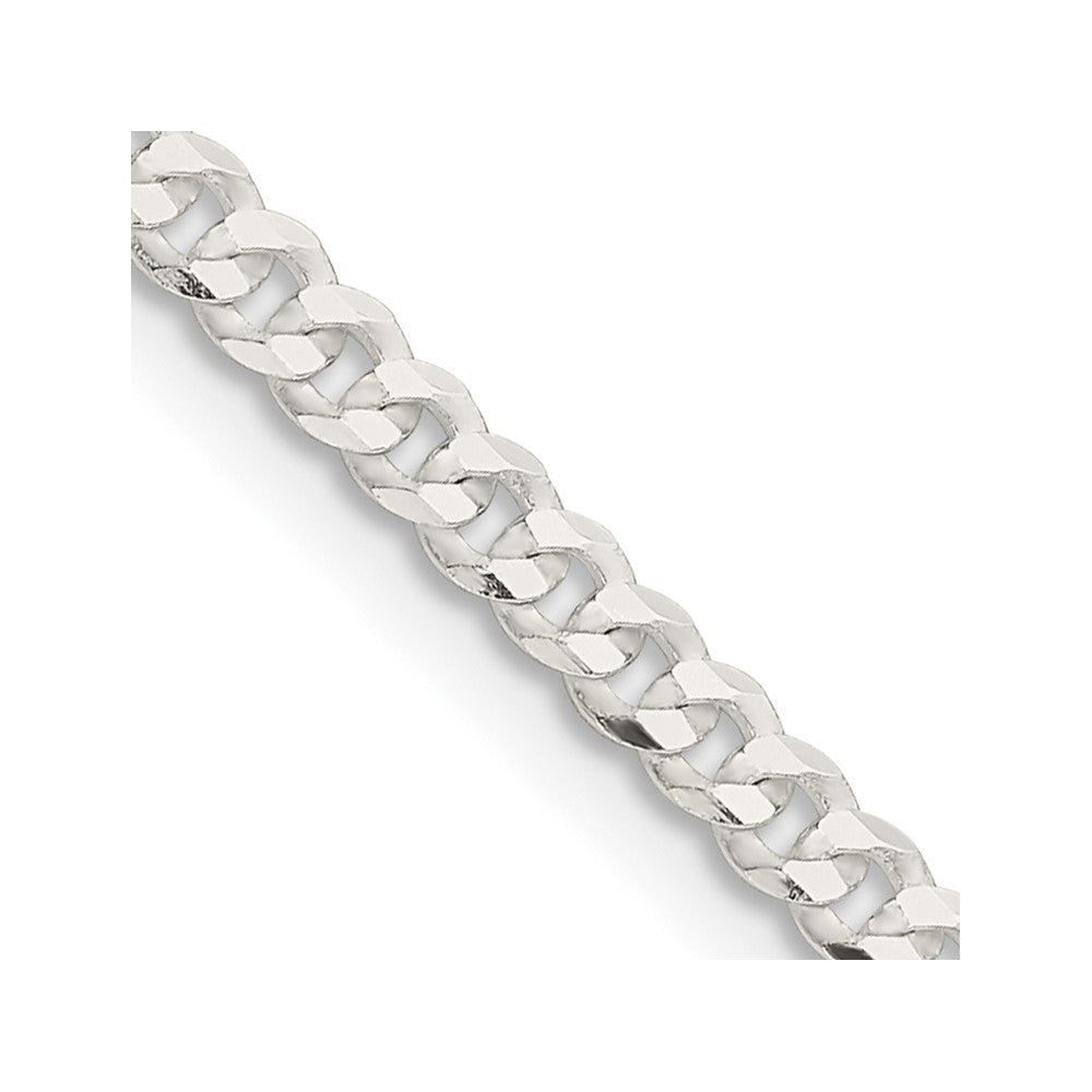 Sterling Silver 3.15mm Flat Curb Chain 16 Inches