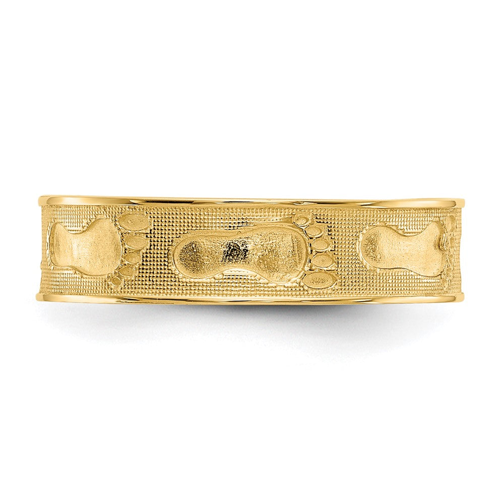 14K Footprints In The Sand Ring Size 6