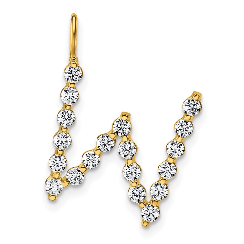 True Origin 14k 3/8 carat Lab Grown Diamond VS DEF Alphabet W Pendant