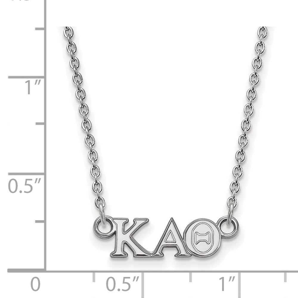 Sterling Silver 18in Official Licensed Greek Sororities Kappa Alpha Theta (???) XS Pendant w/ Necklace