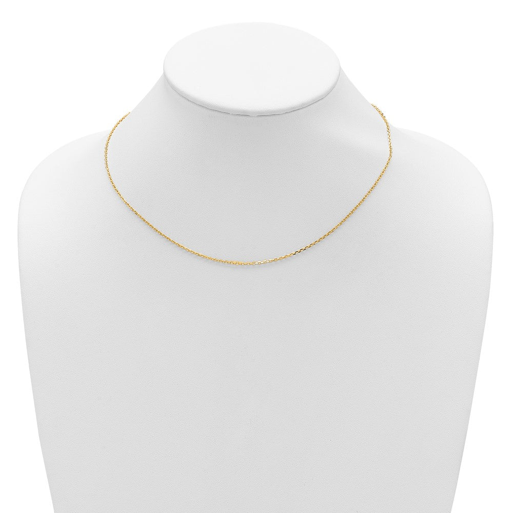14k 1.5mm D/C Square Cable 2in+2in Adjustable Chain
