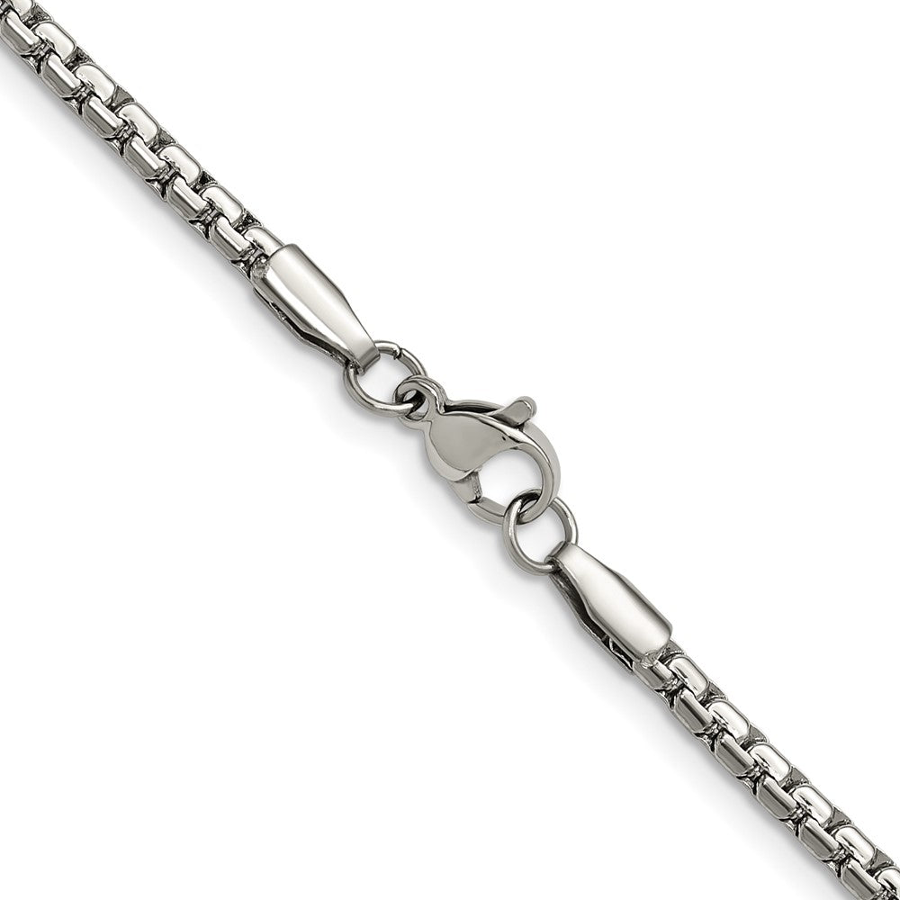 Stainless Steel Polished 3mm 18in Flat Box Chain