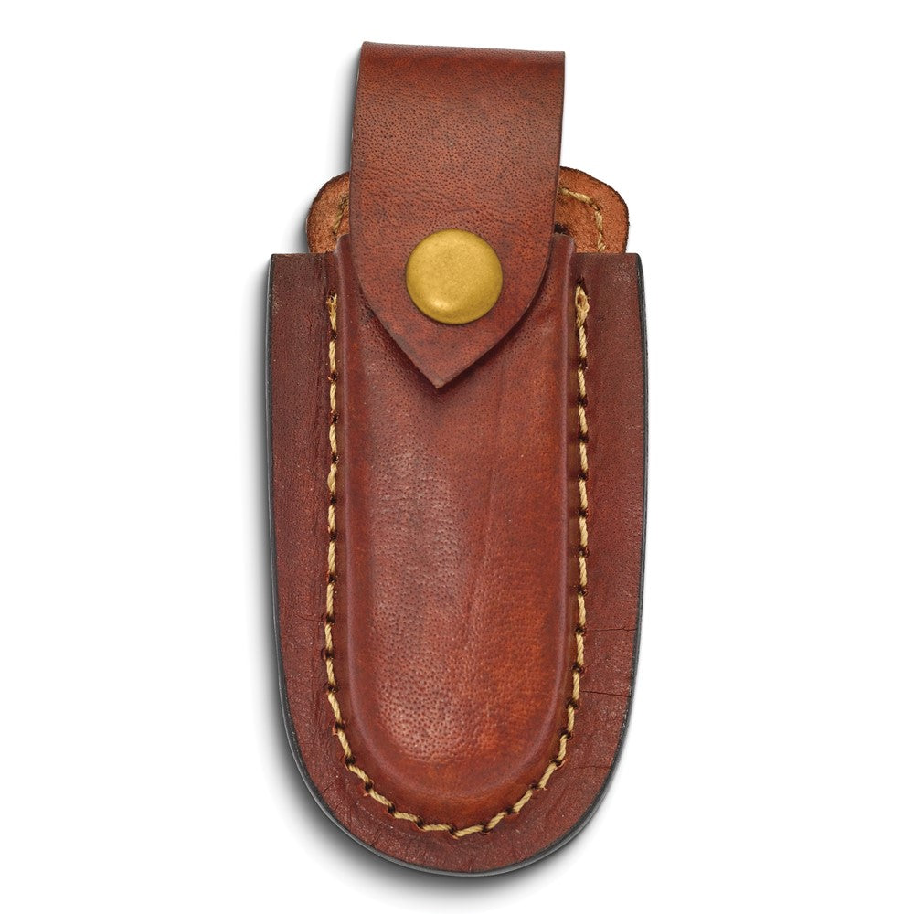 Luxury Giftware by Jere Damascus Steel 256 Layer Folding Blade Buffalo Horn Handle Knife with Leather Sheath and Wooden Gift Box