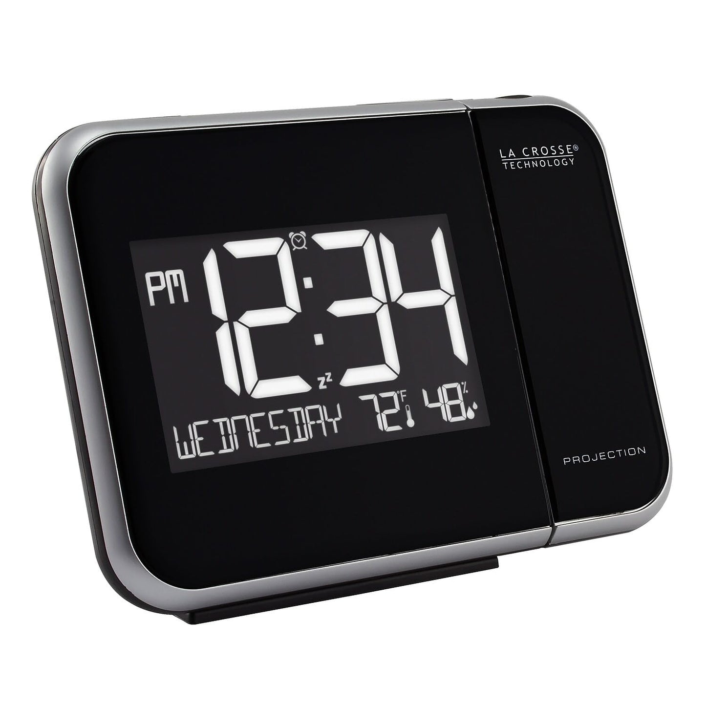 La Crosse Technology Projection Alarm Clock with Indoor Temperature & Humidity, 616-1412