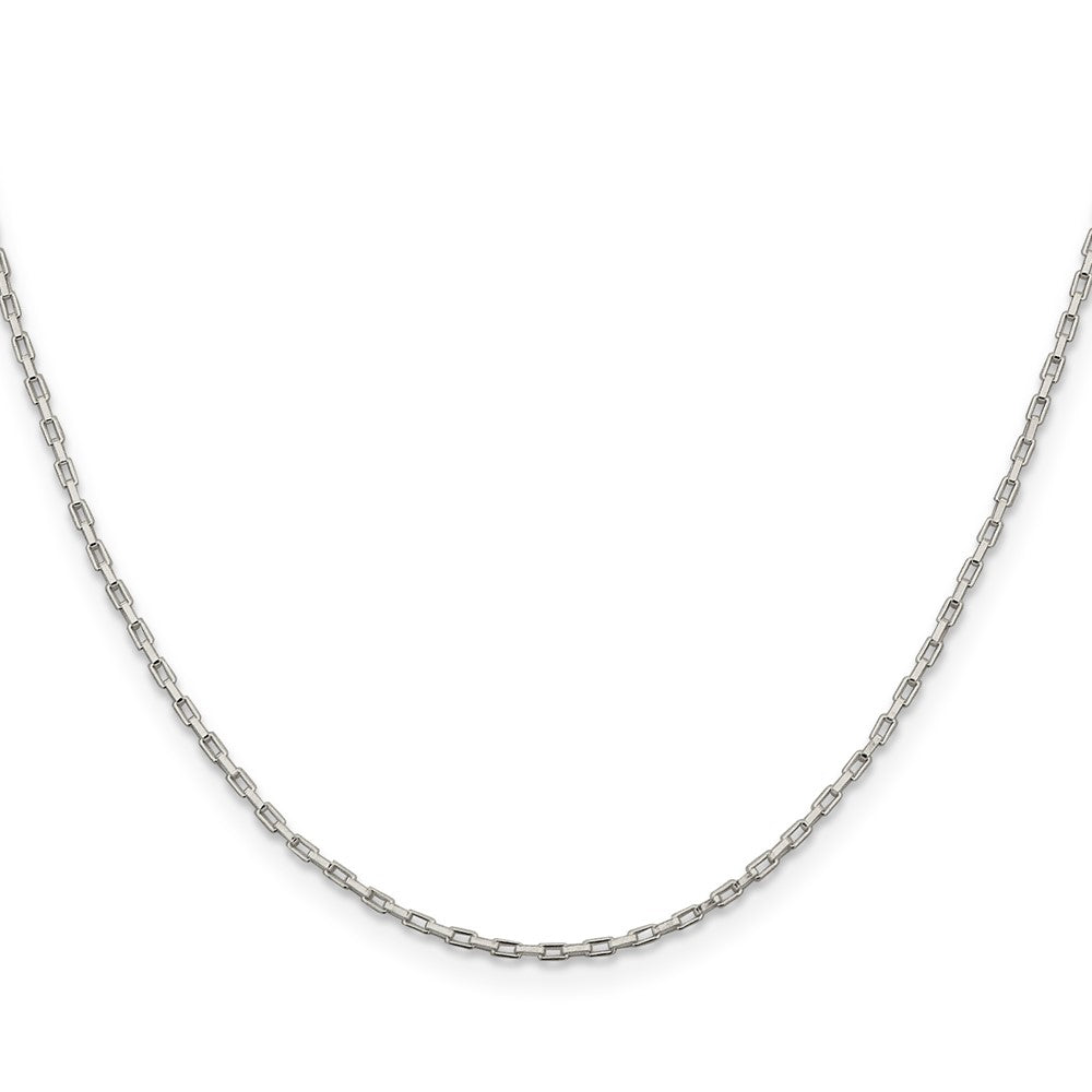 Sterling Silver 1.3mm Elongated Box Chain 18 Inches