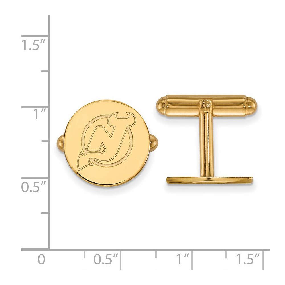 NHL New Jersey Devils 14kt Gold-Plated Sterling Silver Cuff Links