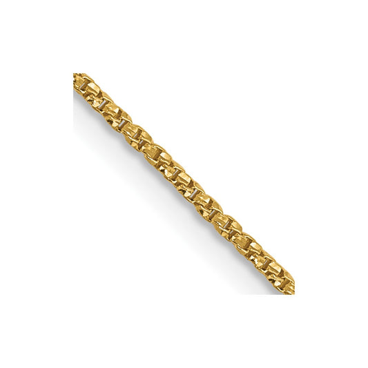 14K .9mm D/C Twisted Box Chain