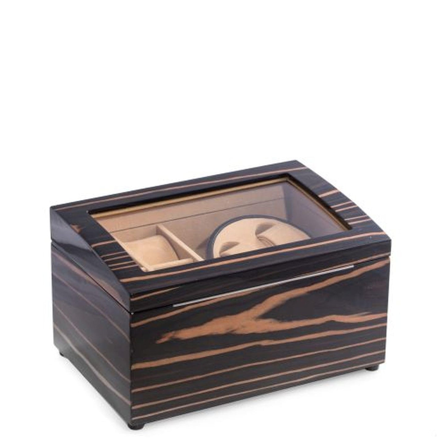 Lacquered Ebony 2 Watch Winder &Watch Storage
