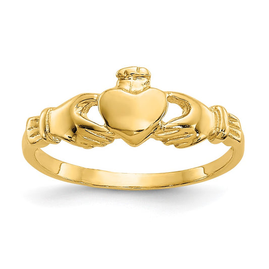 14k Madi K Claddagh Baby Ring Size 3