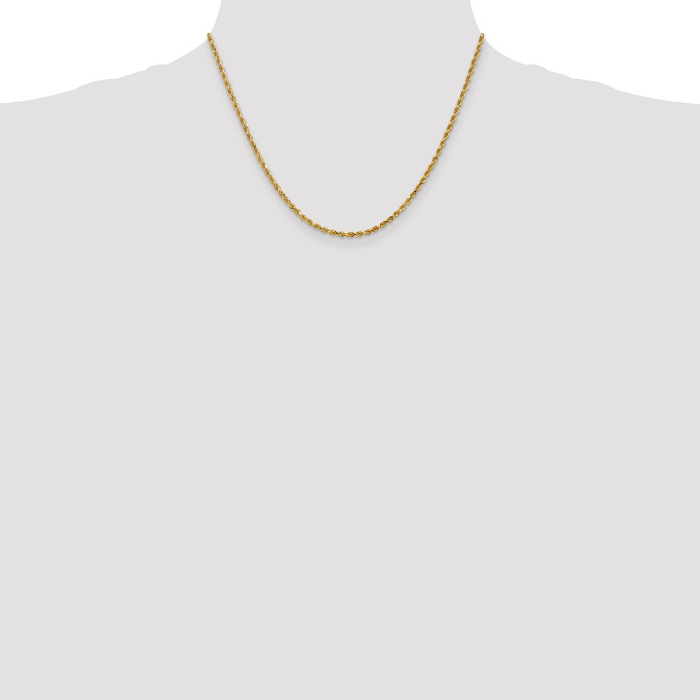 10k 2.25mm Diamond-cut Rope Chain
