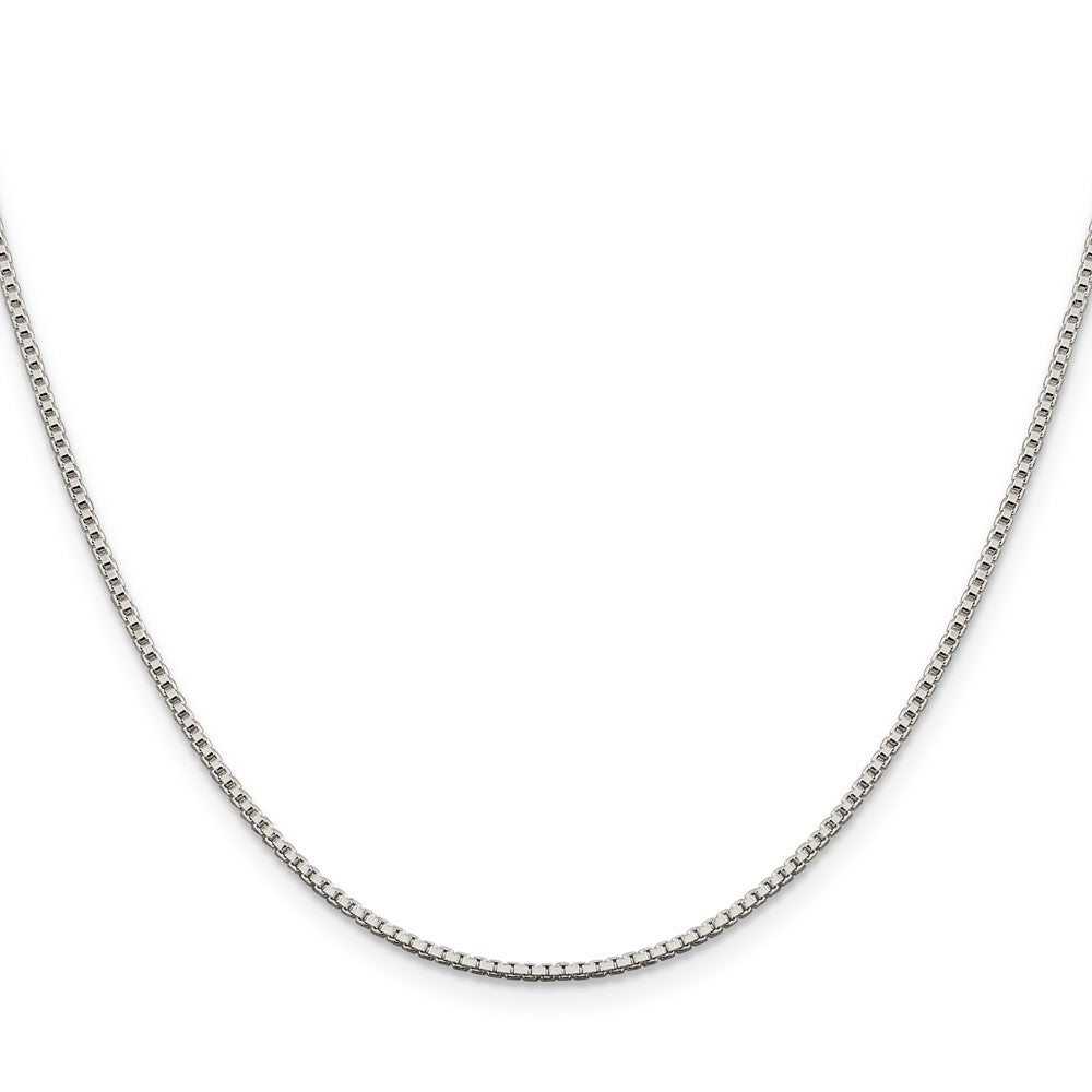 Sterling Silver 1.4mm Box Chain w/4in ext. 22 Inches
