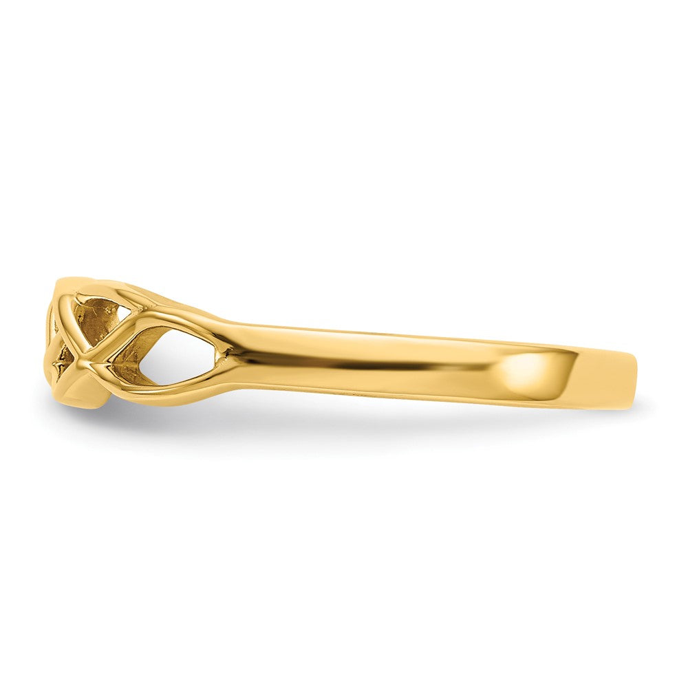 14k Free Form Knot Ring Size 7