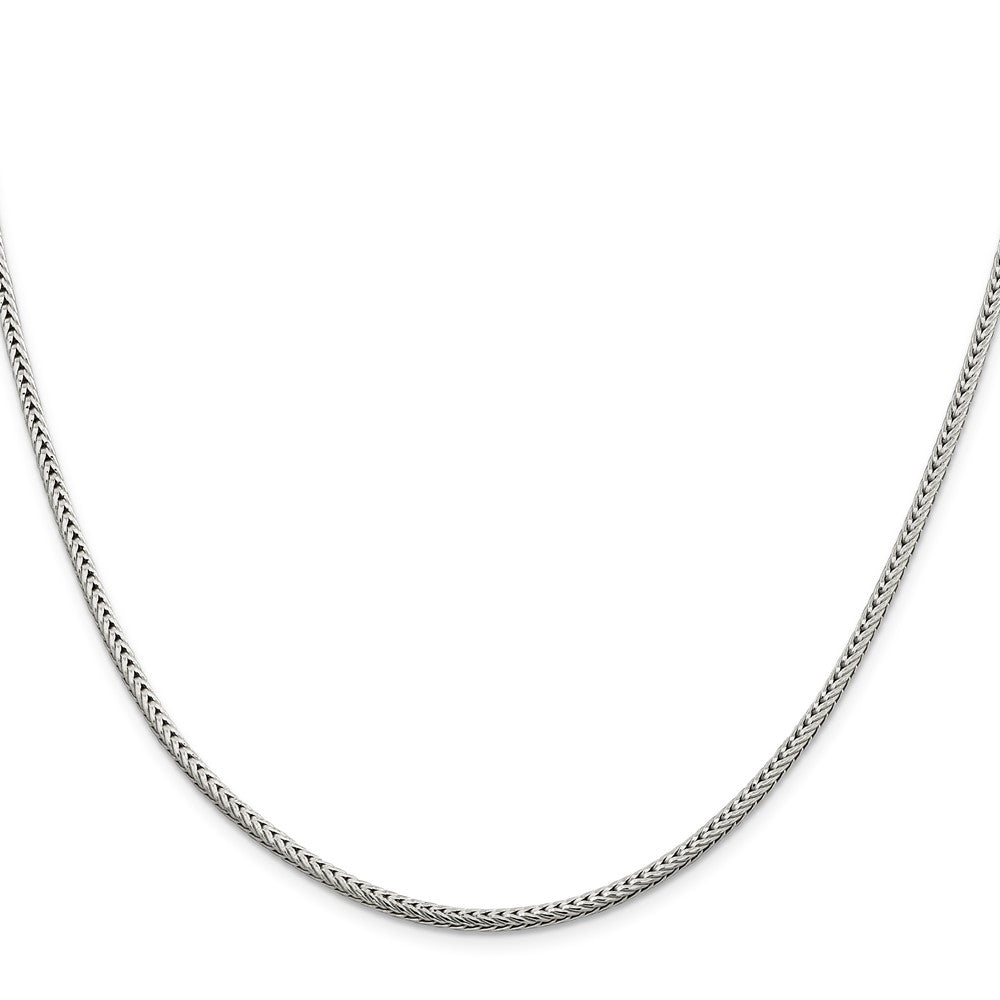 Sterling Silver 2.5mm Diamond-cut Round Franco Chain 30 Inches