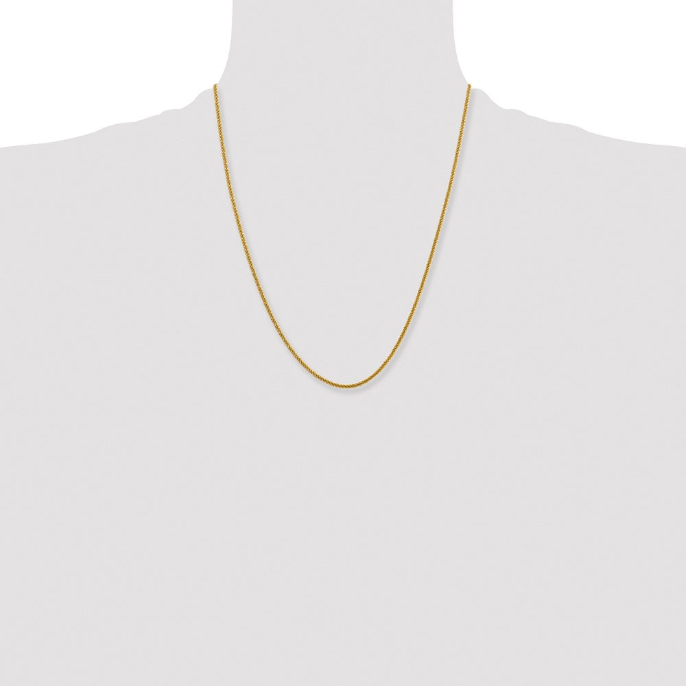 Stainless Steel Polished Yellow IP-plated 2.2mm Cyclone 22in Chain
