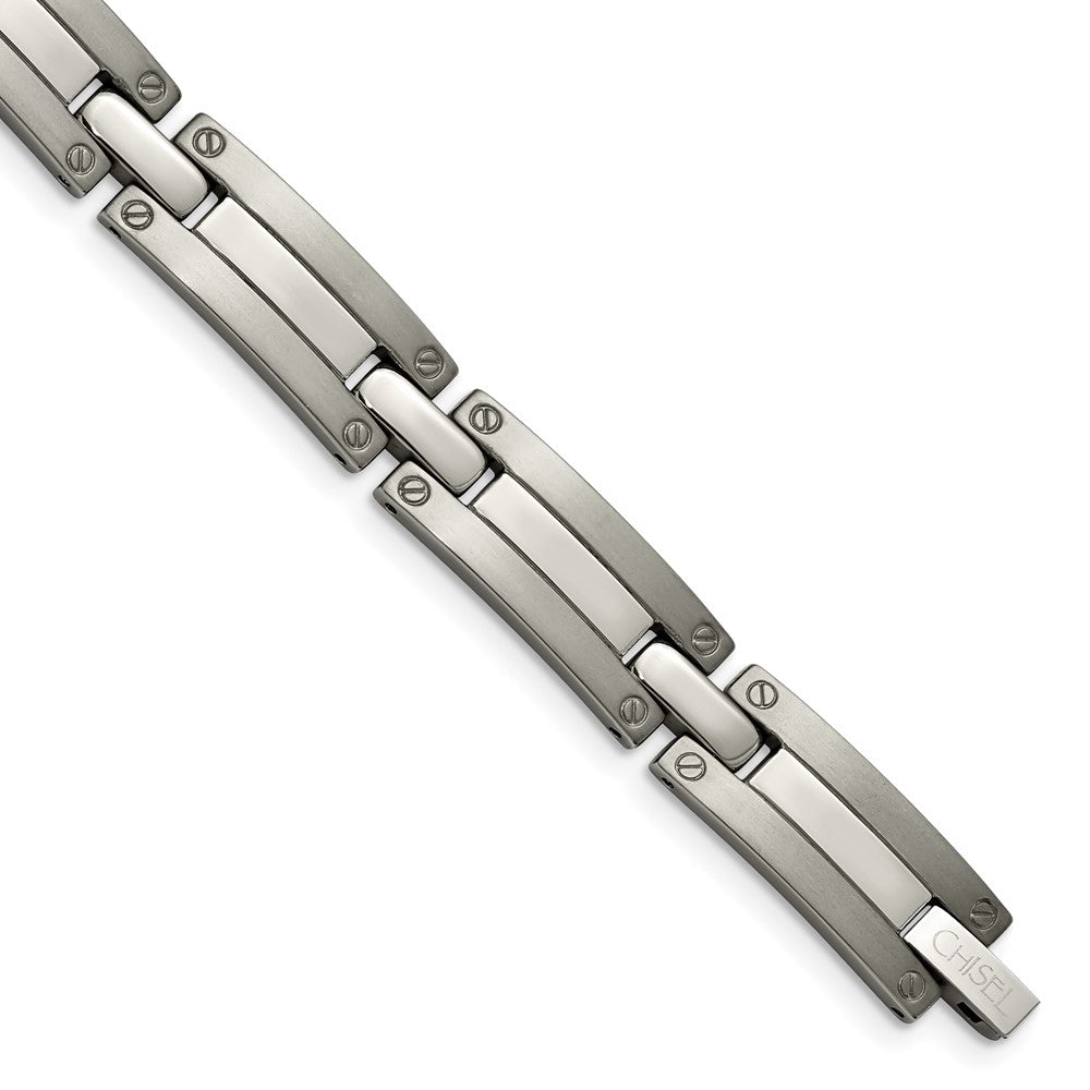 Titanium Brushed and Polished 8.5in Bracelet 8.5 inches