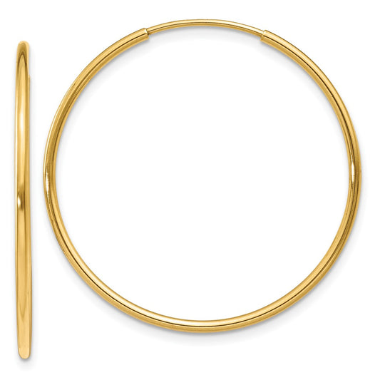 14k 1.00mm Endless Hoop Earring