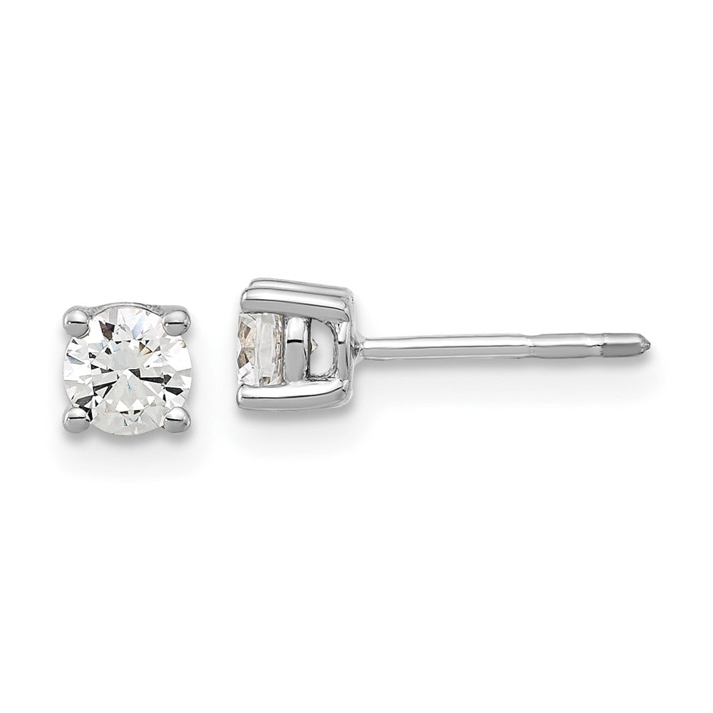 Sterling Silver 4mm CZ Stud Earrings