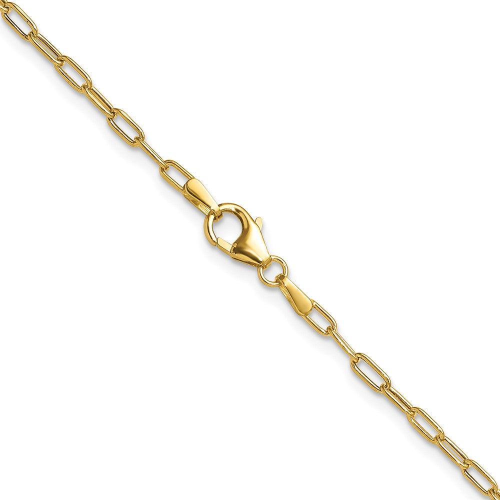 14k 2.2mm Semi-Solid Beveled D/C Paperclip Chain
