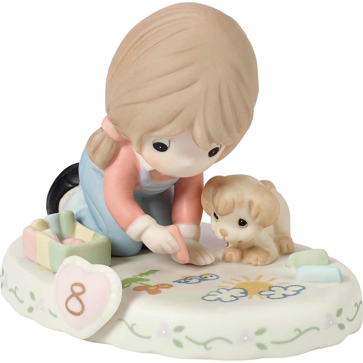 Precious Moments Growing Grace Age Eight Brunette Porcelain Figurine QGM13944