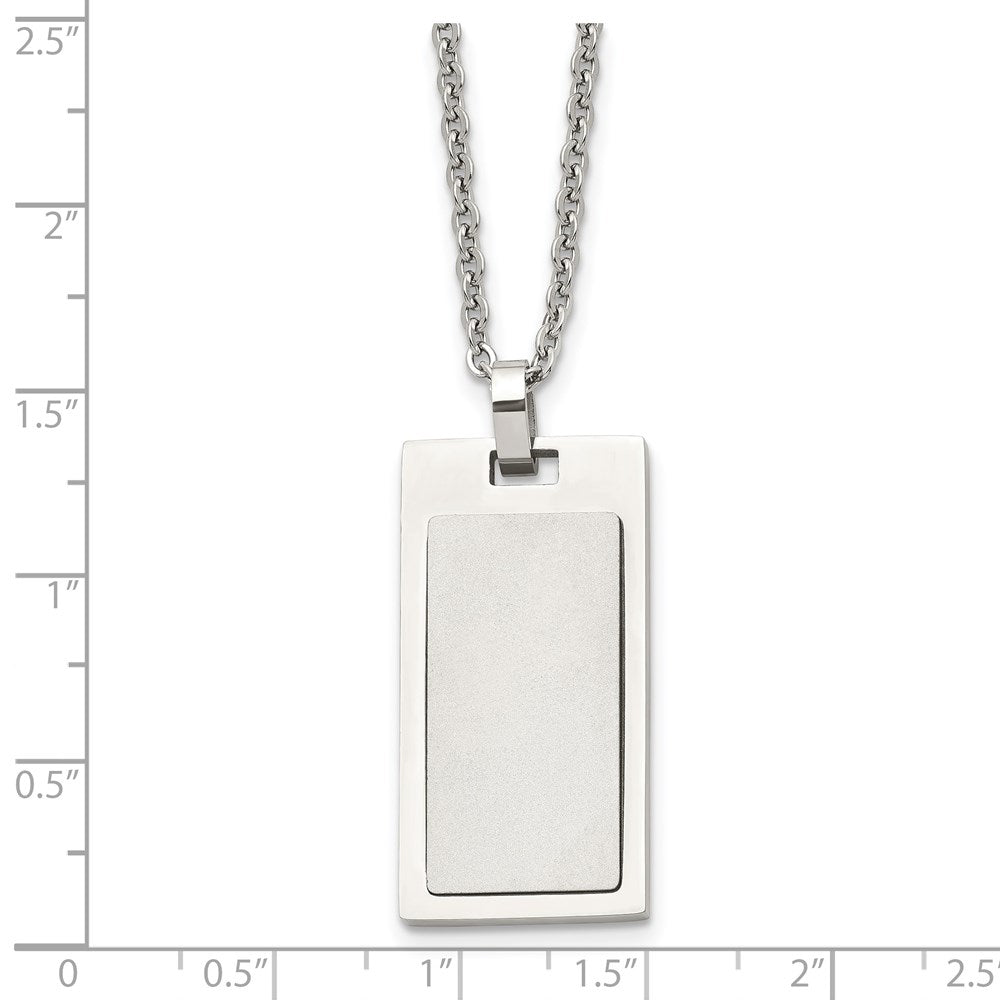 Stainless Steel Brushed and Polished 22in Necklace