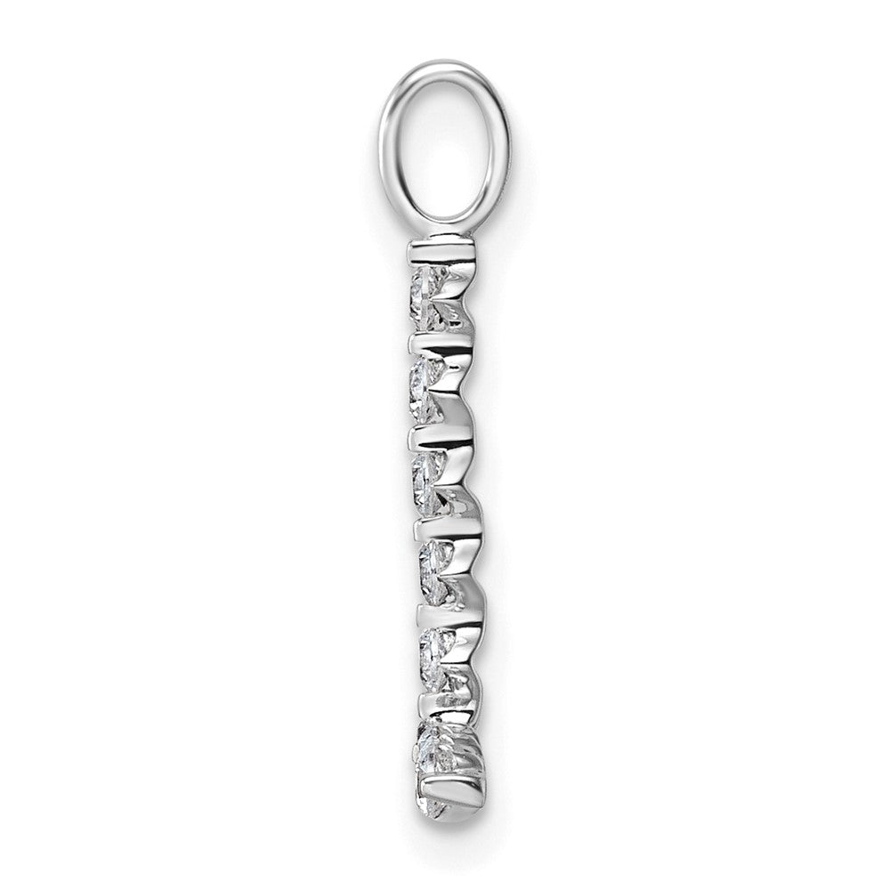 True Origin 14k White Gold 1/3 carat Lab Grown Diamond VS DEF Alphabet L Pendant