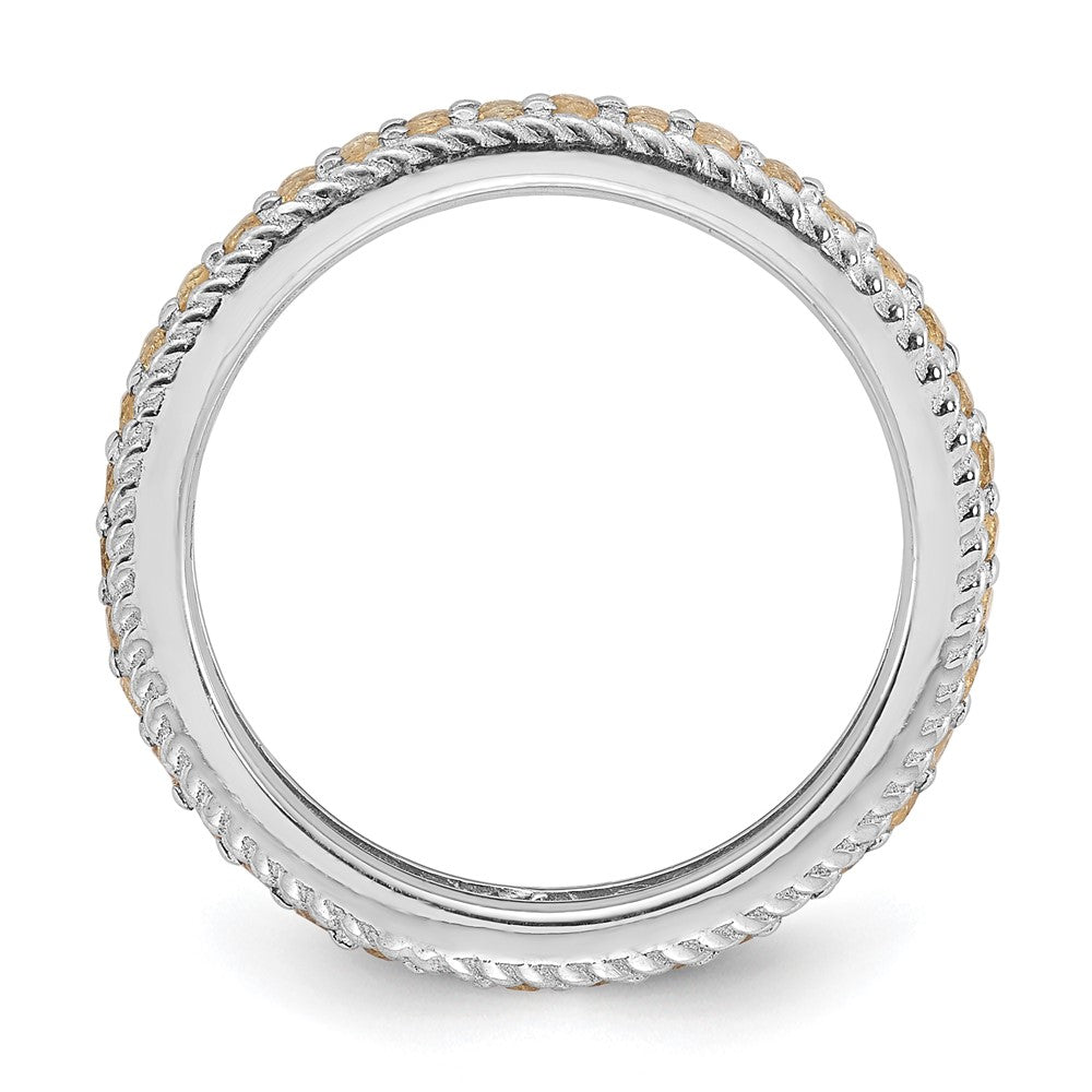Sterling Silver Stackable Expressions Polished Citrine Eternity Ring