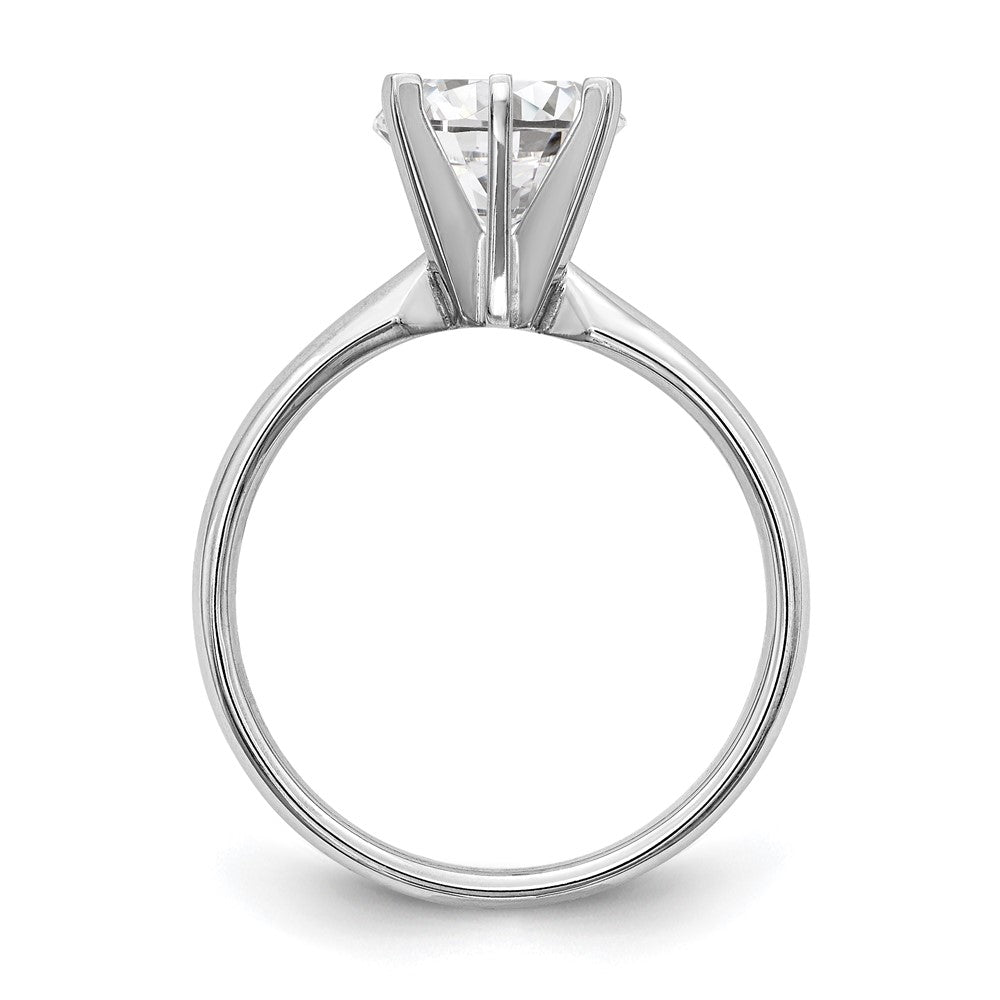 14k White Gold 1/3 carat Lightweight Comfort-Fit 6-Prong Round Solitaire Ring Mounting