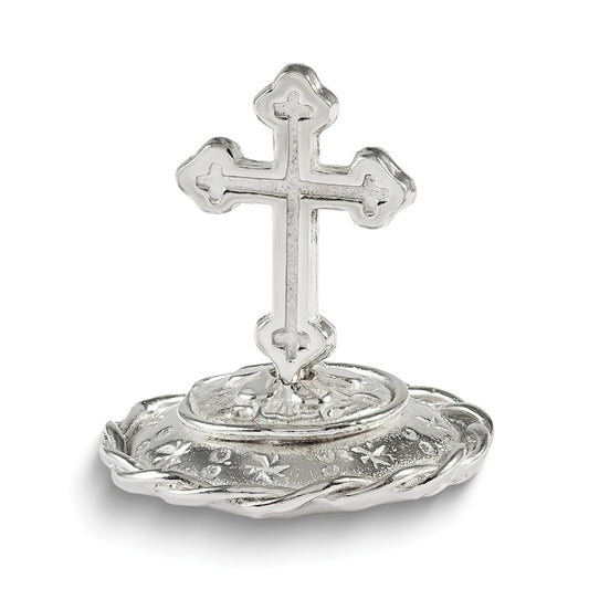 Handcrafted Tarnish-free Pewter Greek Cross Ring Holder QGM20610