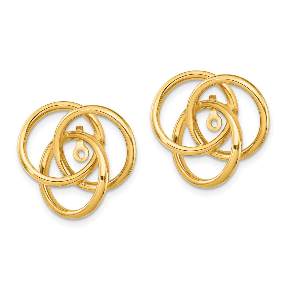 14k Polished Love Knot Earring Jackets