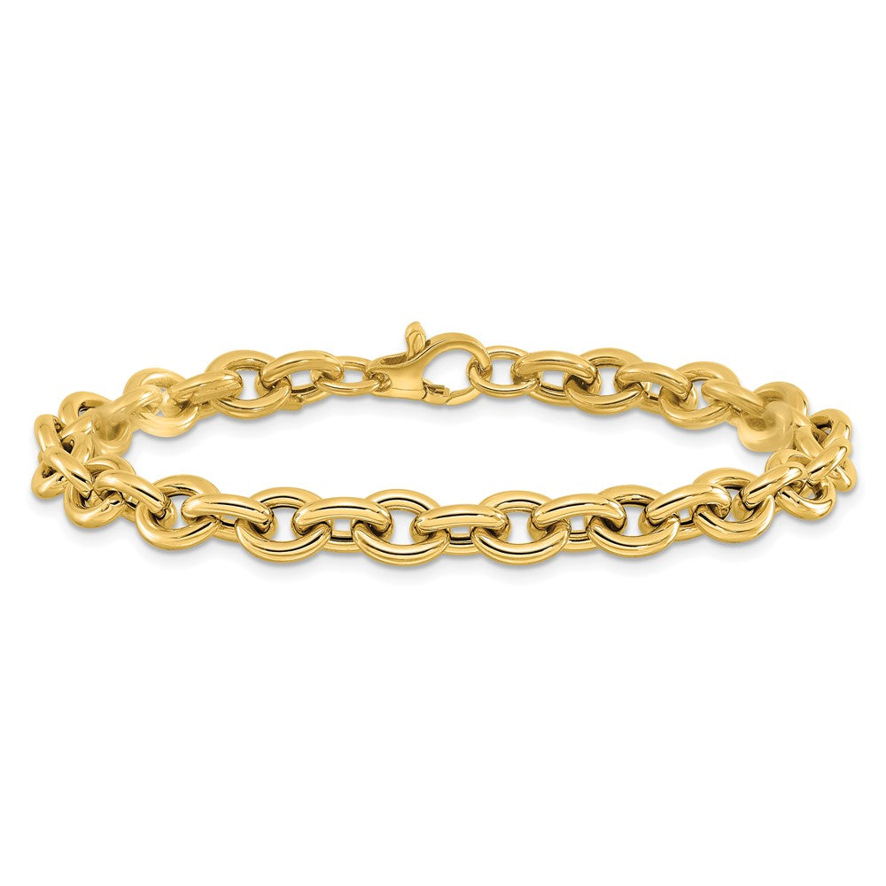 14K Polished Fancy Link Bracelet 7.5  inches