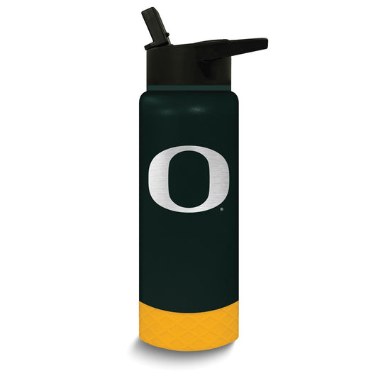 Collegiate University of Oregon Stainless Steel Silicone Grip 24 oz. Water Bottle
